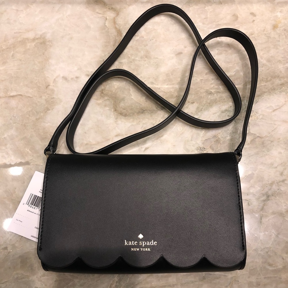 Kate Spade Addison leather crossbody bag black NWT